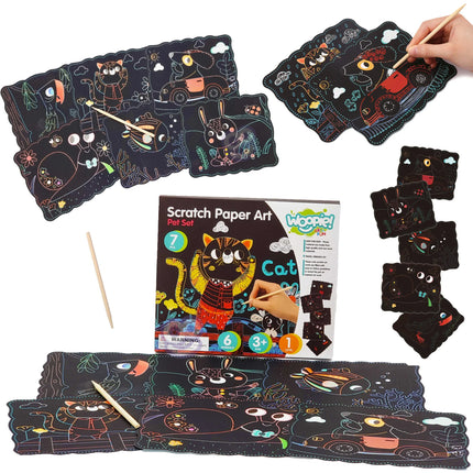 Woopie kūrybinis rinkinys „Maginės išbraukymo kortelės – gyvūnai“ – ART&FUN (3+)
