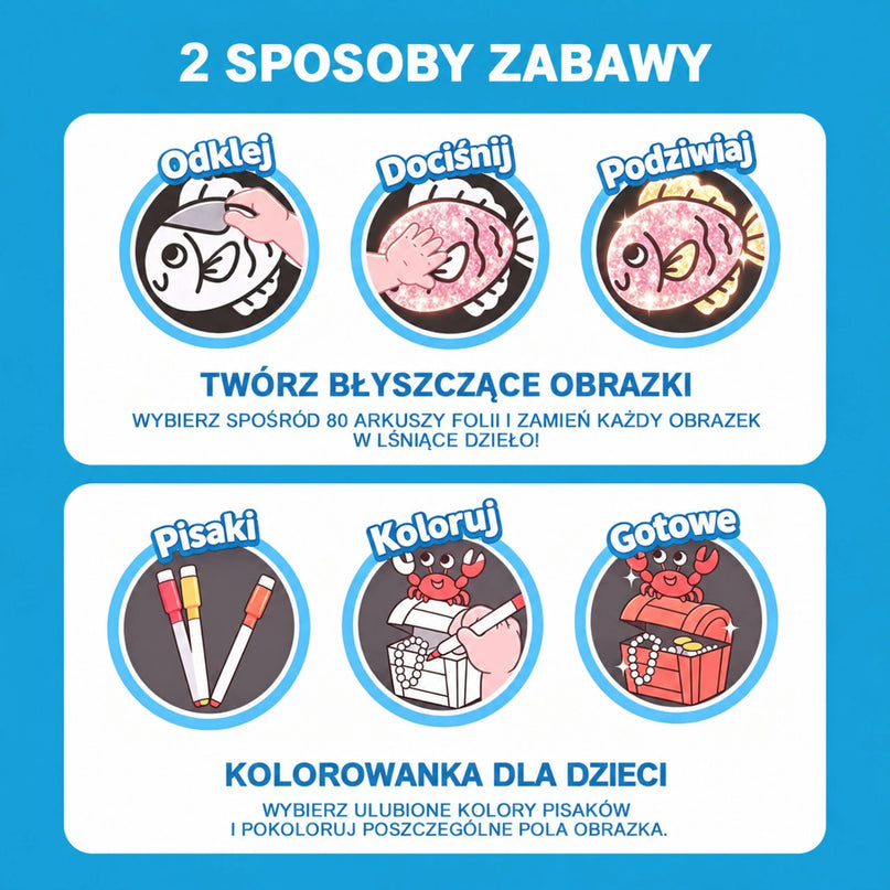 WOOPIE kūrybinis rinkinys „Vandenyno pasaulis“ su folija