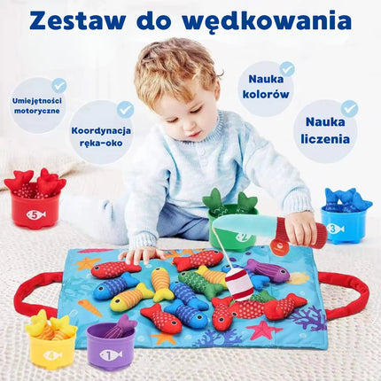 WOOPIE „Little Angler“ – minkštas žvejybos rinkinys kūdikiams, 6+ mėn.