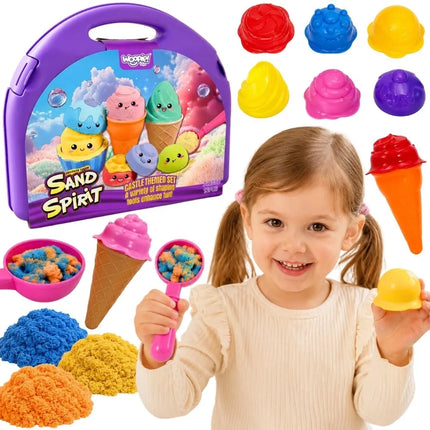 Woopie magiškas kinetinis smėlis „Ledinukai ir desertai“ (900 g, 13 el.)