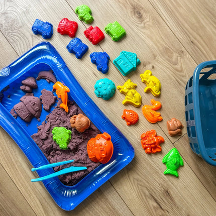Woopie magiškas kinetinis smėlis su priedais (0,8 kg, 4 spalvos)