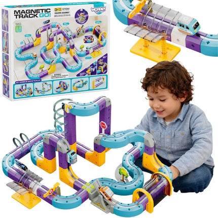 WOOPIE magnetinė 3D traukinio trasa (126 dalys)