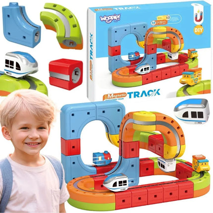 Woopie „Magnetinė antigravitacinė trasa – Magic Train“ (32 el.)