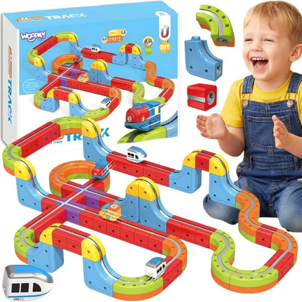 Woopie „Magnetinė antigravitacinė trasa – Magic Train“ (68 el.)