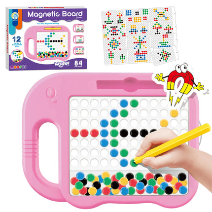 Woopie magnetinė kūrybinė lenta MagPad – su 84 taškeliais ir 12 kortelių