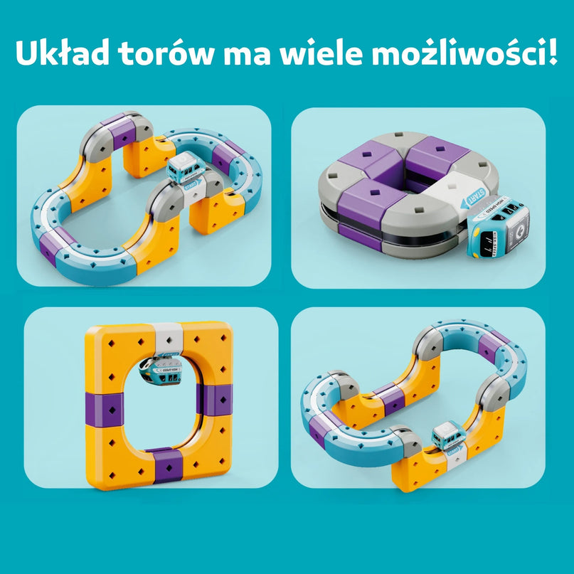 Woopie magnetinė lenktynių trasa – 39 dalių STEM konstruktorius