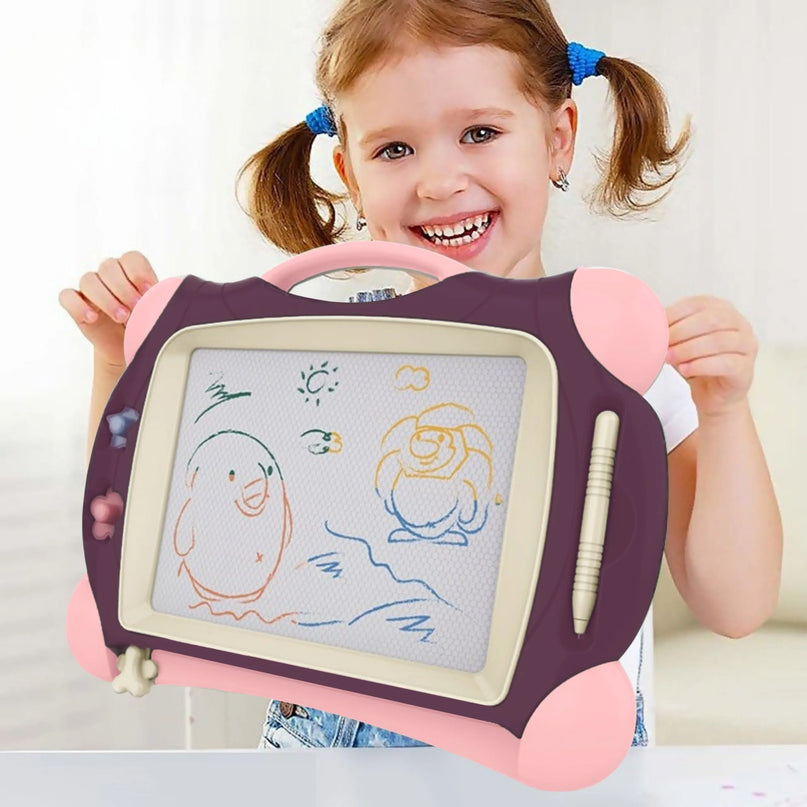 „WOOPIE“ magnetinė spalvinimo lenta su žymekliu + 2 violetiniai antspaudai