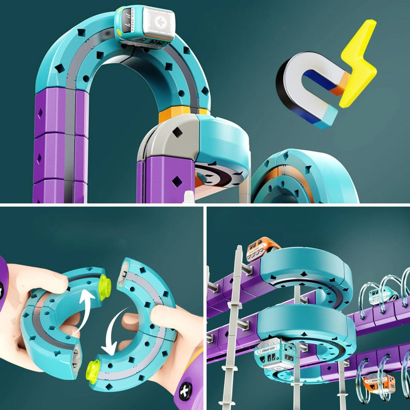 Woopie magnetinė trasa – 126 dalių STEM konstruktorius