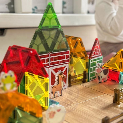 Woopie magnetinės kaladėlės „Ferma“ (ūkio statybos rinkinys)