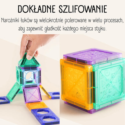 Woopie magnetiniai konstruktoriai 110 vnt. – spalvoti 2D/3D statiniai