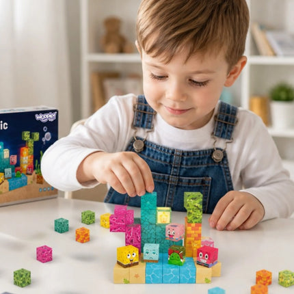Woopie magnetiniai kubeliai „Povandeninė nuotykių sala“ (54 el.)