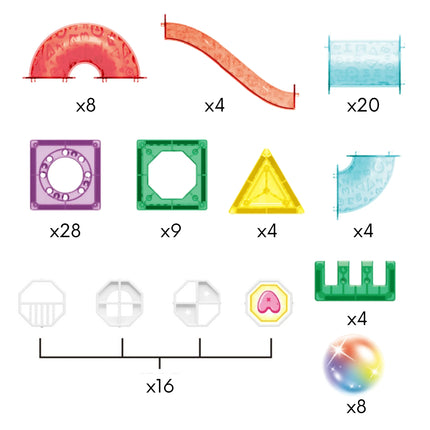 Woopie magnetinis 3D kamuoliukų takas