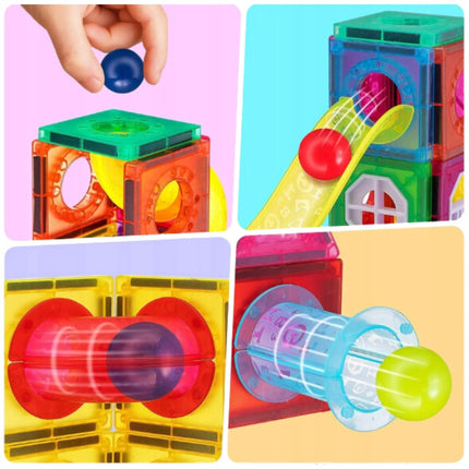 Woopie magnetinis 3D konstruktorius su kamuoliukų trasa
