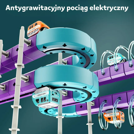 Woopie magnetinis 3D traukinių kelias su antigravitacine technologija (38 el.)