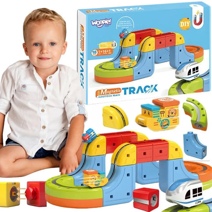 „WOOPIE“ magnetinių kaladėlių levituojanti trasa (18 vnt.)