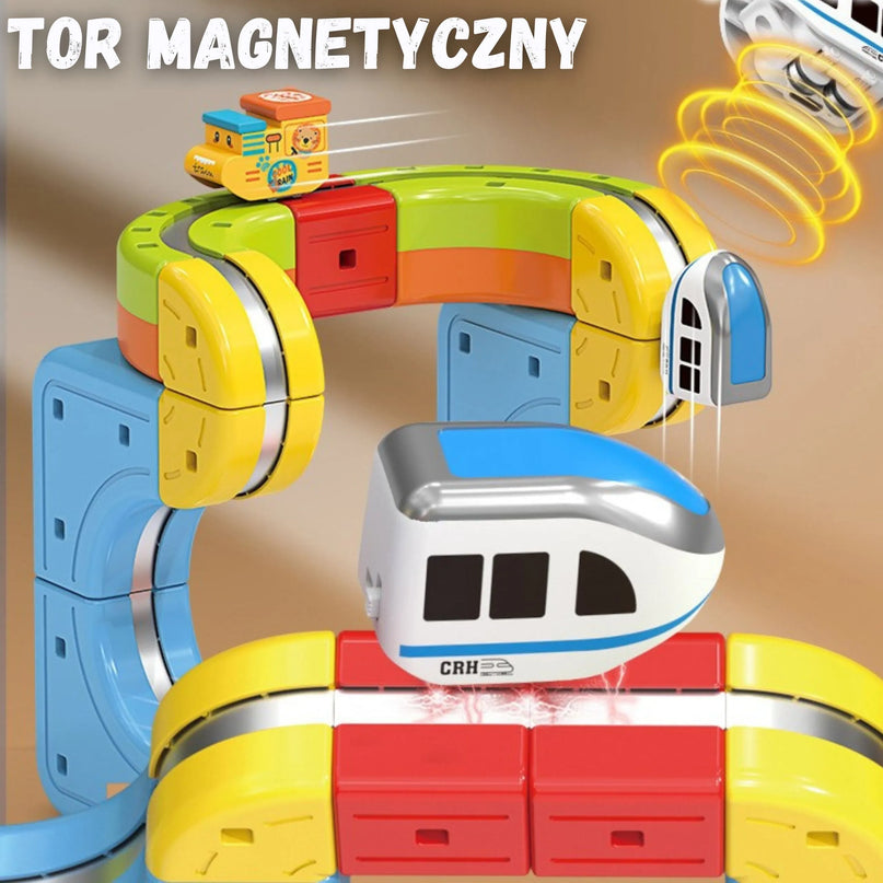 „WOOPIE“ magnetinių kaladėlių levituojanti trasa (18 vnt.)