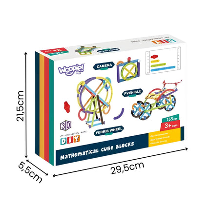 Woopie matematinis 3D konstruktorius (155 el.)