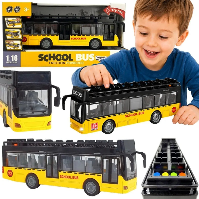 Woopie miesto autobusas 1:16 su šviesomis, garsais ir atidaromomis durimis