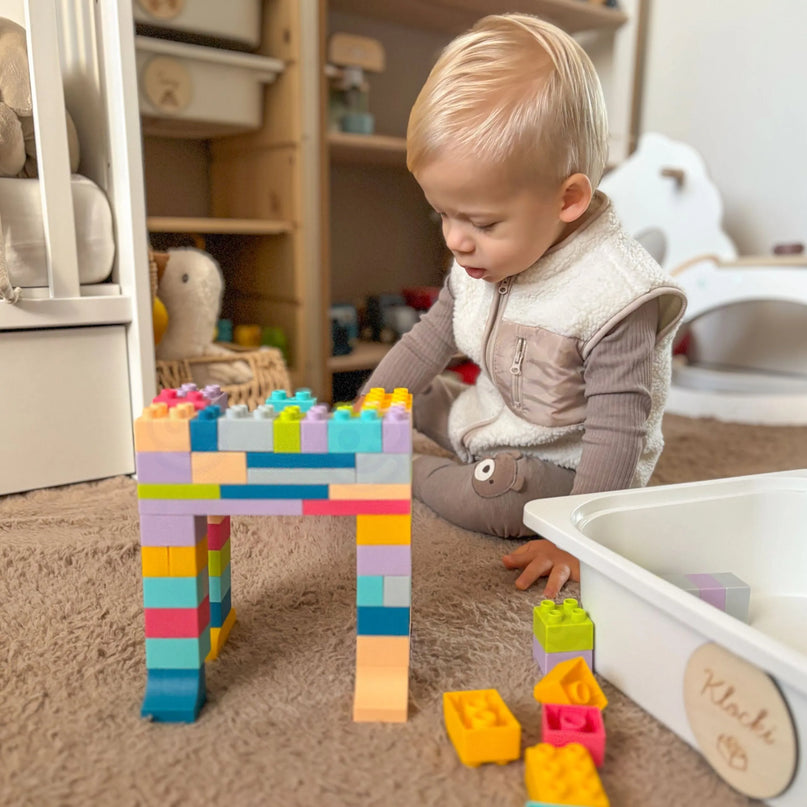 Woopie minkštos kaladėlės „Soft Blocks“ (99 el.)