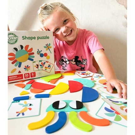 Woopie Montessori medinė dėlionė „Smegenų treniruotė“ – 55 el.