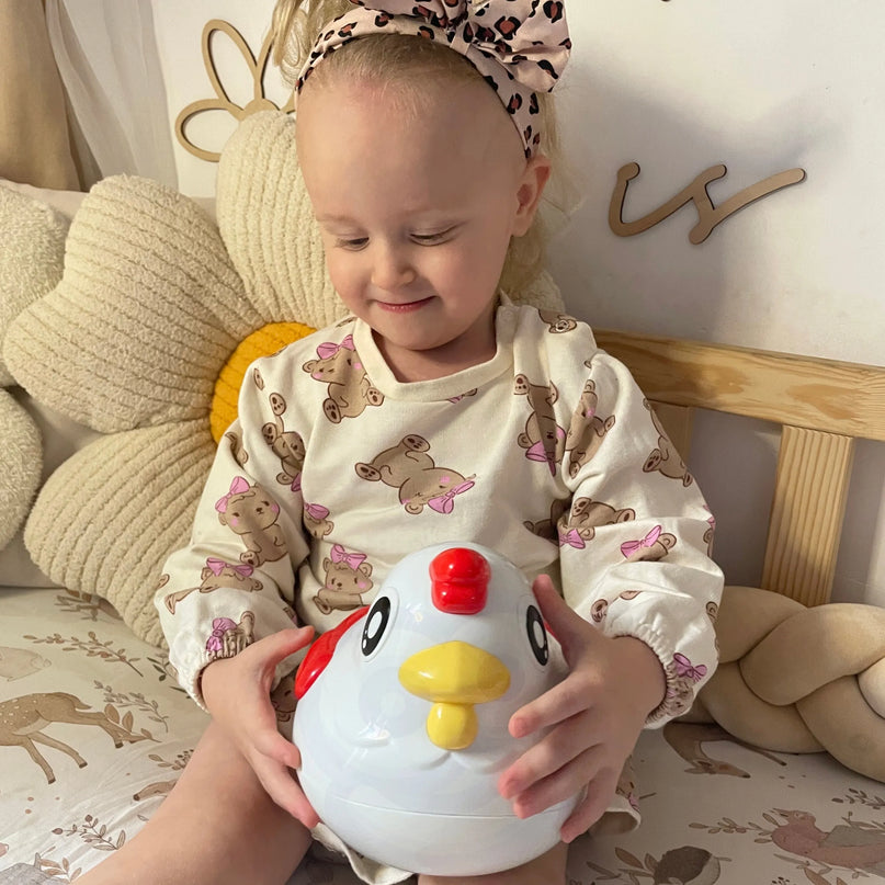 WOOPIE Montessori vištelė su 12 formelių kiaušinukų, 3+