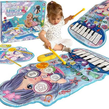 Woopie muzikinė „Syrenka“ – 2in1 pianinas ir perkusija