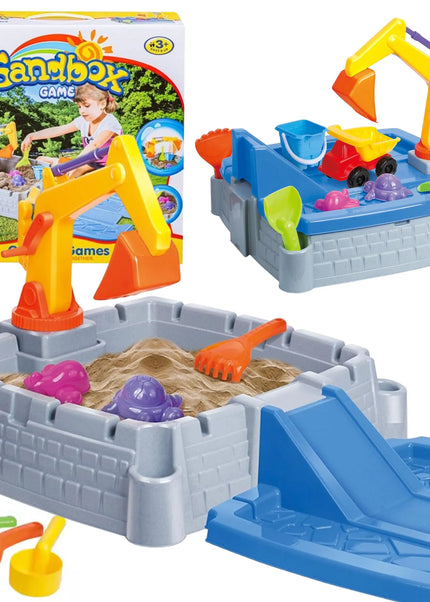 Woopie nešiojama smėlio dėžė „Castle“ – pilies formos dangtis