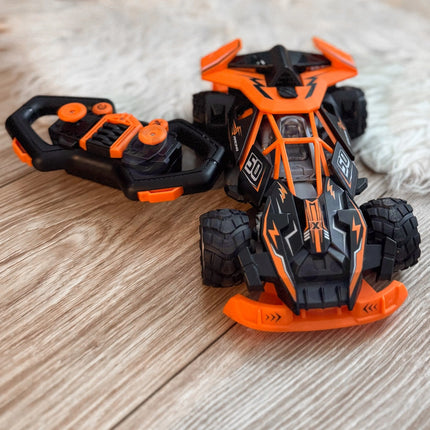 Woopie nuotoliniu būdu valdomas oranžinis visureigis su LED ir garų efektu (2.4 GHz)