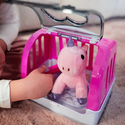 Woopie „Pet House“ nešiojamas namelis su pliušiniu vienaragiu