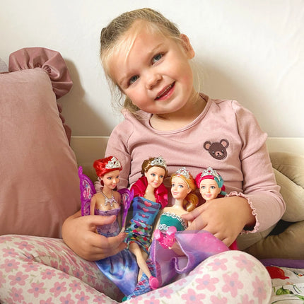 Woopie Royal 4 magiškų lėlių rinkinys – undinėlė, fėja ir dvi princesės