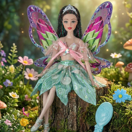 Woopie ROYAL lėlė Emily – 29 cm fėja su spalvingais sparnais