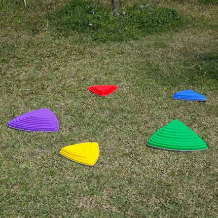WOOPIE sensoriniai balansavimo akmenys su tekstūromis ir neslystančiu pagrindu, 3+