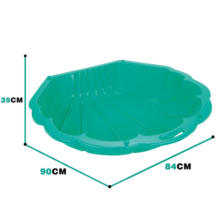 „WOOPIE“ smėlio dėžė / baseinas „Shell Green“ 3in1 (sausasis baseinas)