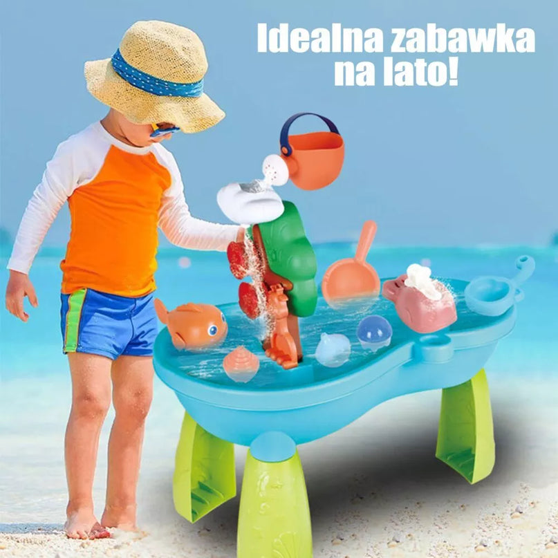 Vandens staliukas 2in1 smėlio dėžė ir krioklys