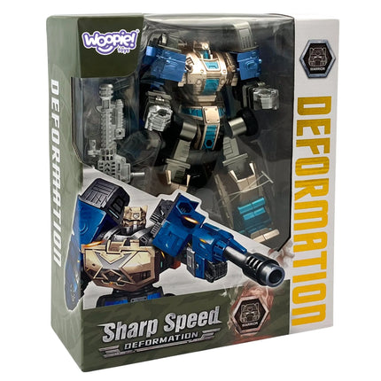 Woopie transformuojantis kovinis robotas Sharp Speed – 2in1 statybinis monstras ir robotas