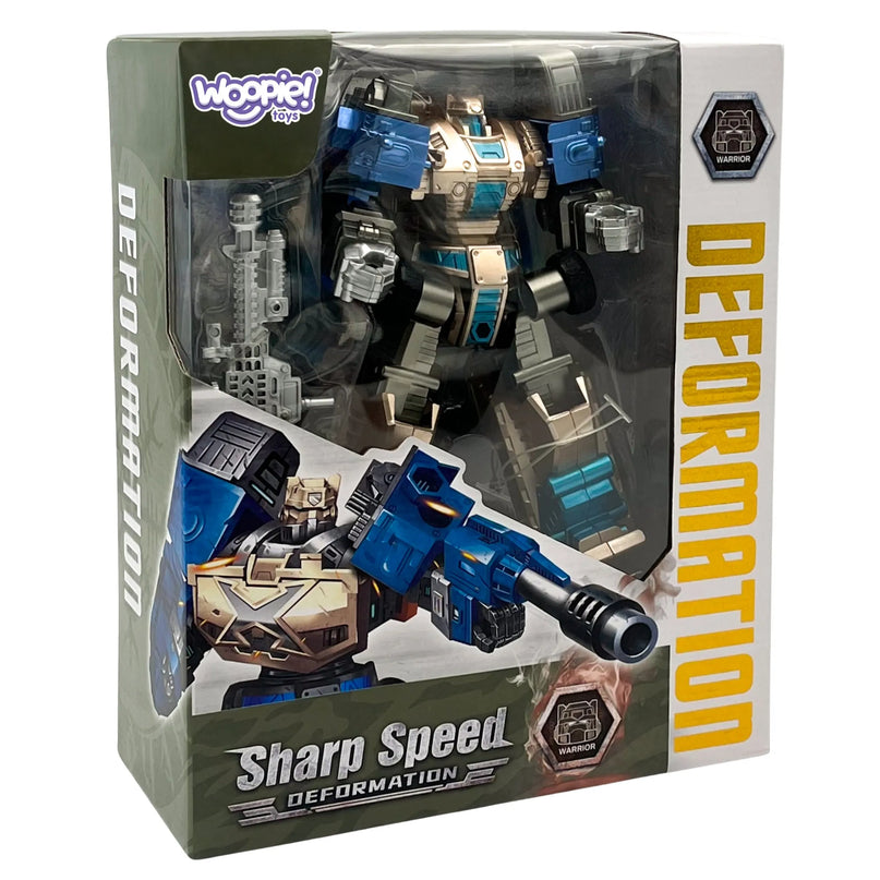 Woopie transformuojantis kovinis robotas Sharp Speed – 2in1 statybinis monstras ir robotas
