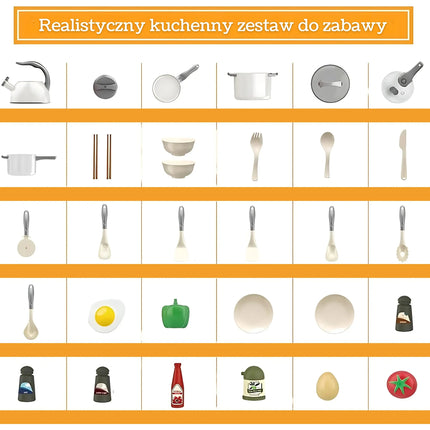 WOOPIE virtuvės indų ir maisto produktų rinkinys vaikams, 3+