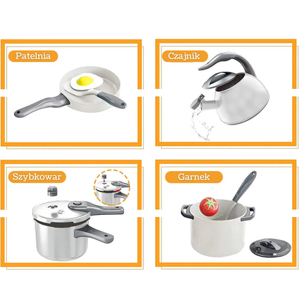 WOOPIE virtuvės indų ir maisto produktų rinkinys vaikams, 3+