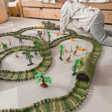Woopie XXL dinozaurų lenktynių trasa – 240 el.