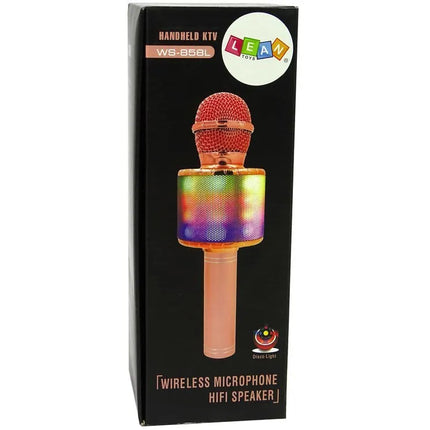 WS‑858 belaidis karaoke mikrofonas su garsiakalbiu ir įrašymu, 3+
