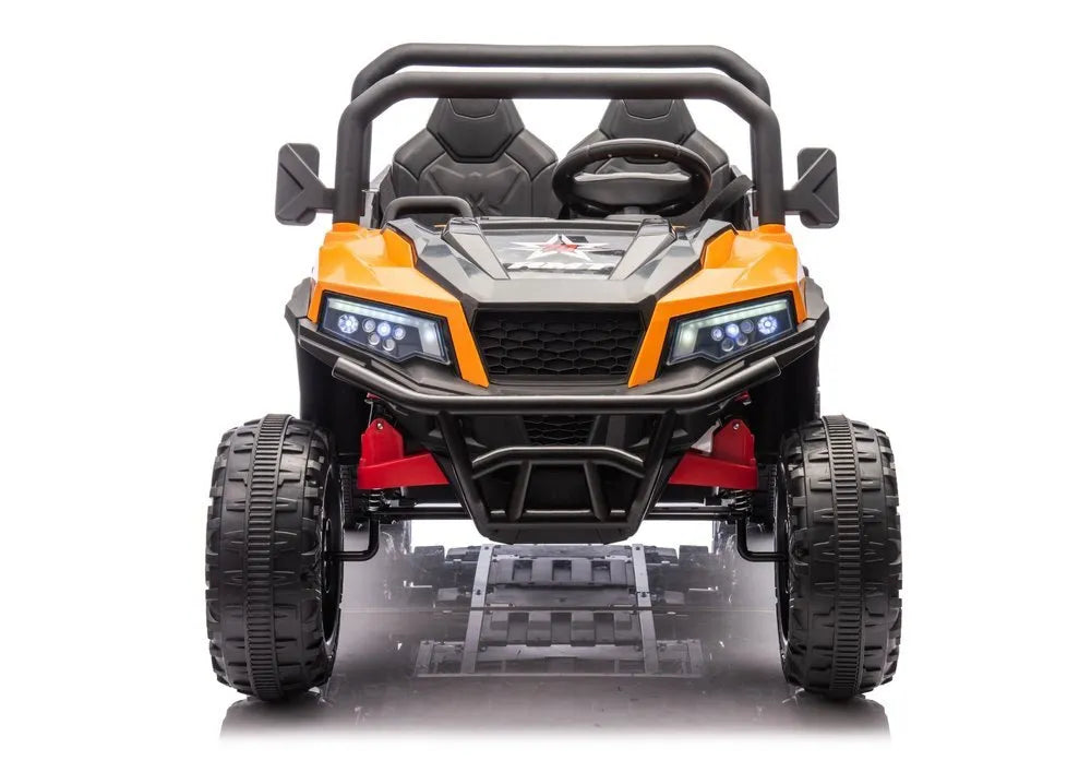XB‑1038A 4×4 24V vaikiškas elektrinis visureigis, oranžinis