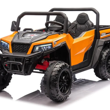 XB‑1038A 4×4 24V vaikiškas elektrinis visureigis, oranžinis
