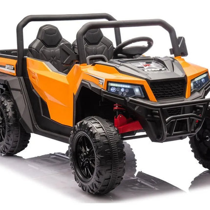 XB‑1038A 4×4 24V vaikiškas elektrinis visureigis, oranžinis
