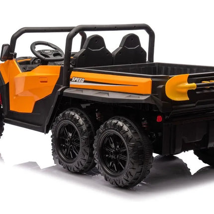 XB‑1038A 4×4 24V vaikiškas elektrinis visureigis, oranžinis