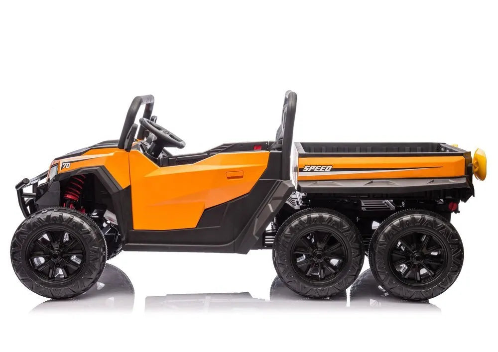 XB‑1038A 4×4 24V vaikiškas elektrinis visureigis, oranžinis