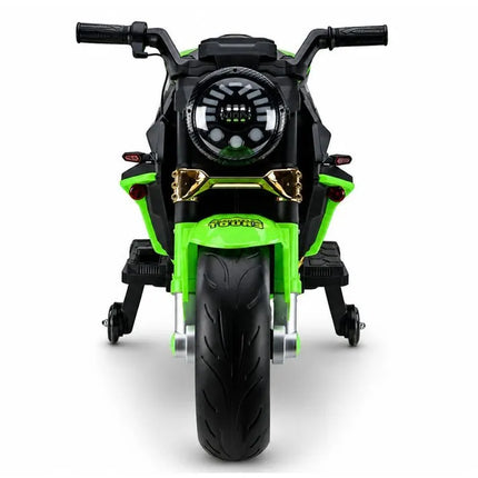 XW‑07 elektromotoras su LED šviečiančiais ratais – žalias