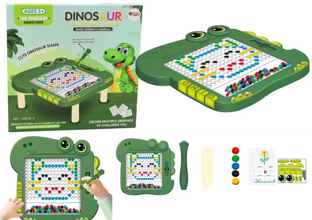 Žalia dinozauro magnetinė lenta vaikams