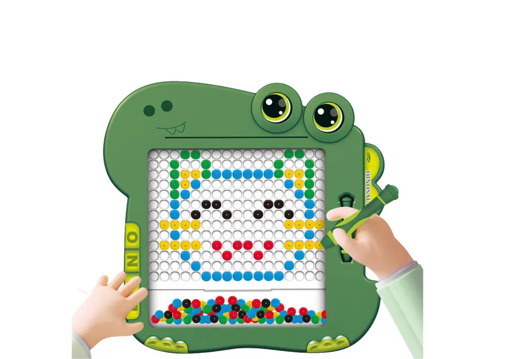 Žalia dinozauro magnetinė lenta vaikams