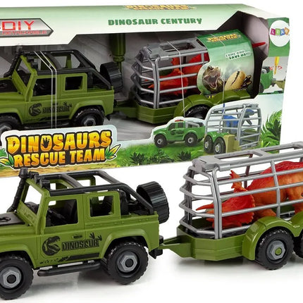 Žalias dinozaurų transporterio sunkvežimis su atsukimo funkcija, 3+