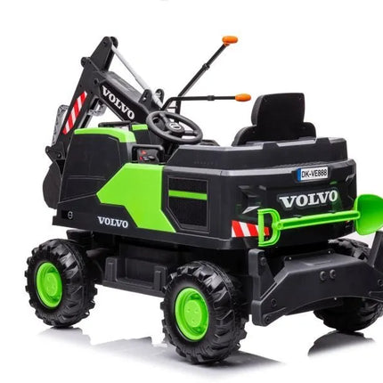 Žalias elektrinis ekskavatorius Volvo DK‑VE888 vaikams